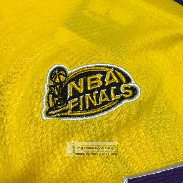 Camiseta Los Angeles Lakers Kobe Bryant NO 8 Icon 1999-00 Finals Bound Amarillo